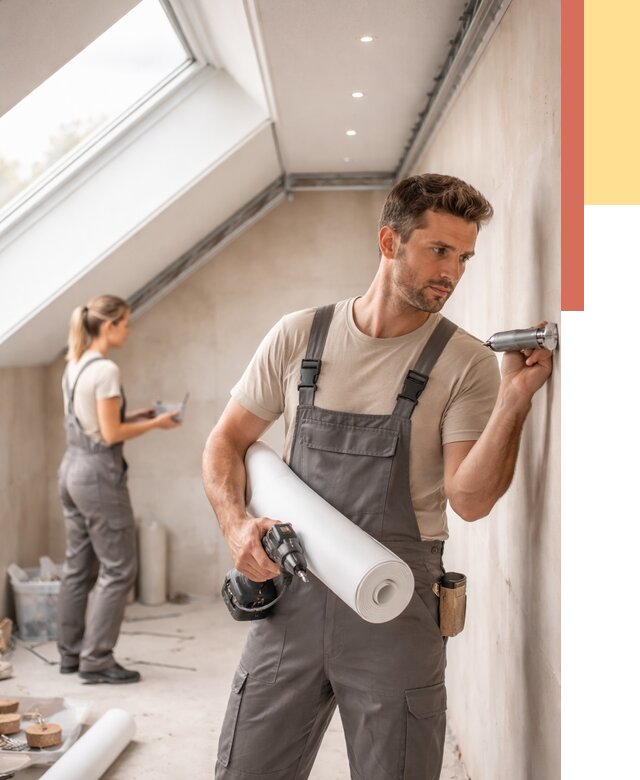 Монтаж натяжного потолка на мансарде в Ирбите от 3848 руб. | ОТДЕЛОЧНИК-Рбт