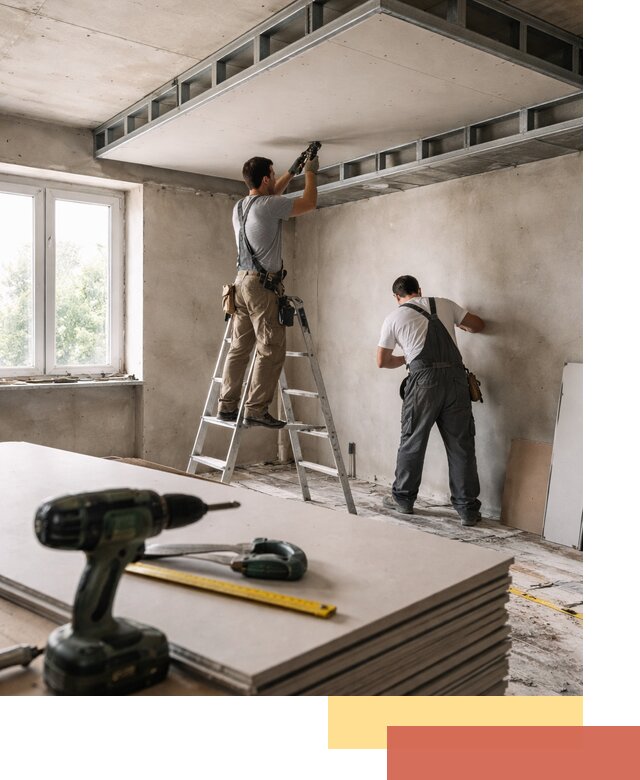 Двухуровневый потолок из гипсокартона в Ирбите