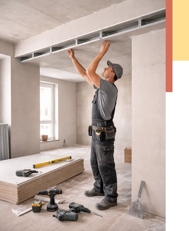 Потолок из гипсокартона с нишей в Ирбите от 1374 руб. под ключ | ОТДЕЛОЧНИК-Рбт