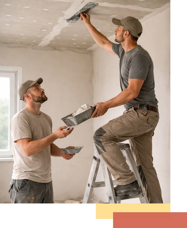 Шпаклевка потолка из гипсокартона в Ирбите качественно и быстро