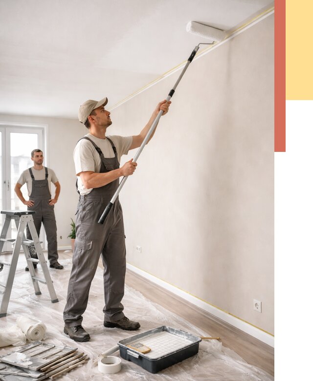 Покраска потолка из гипсокартона в Ирбите от 4947 руб./м2 — услуги под ключ | ОТДЕЛОЧНИК-Рбт