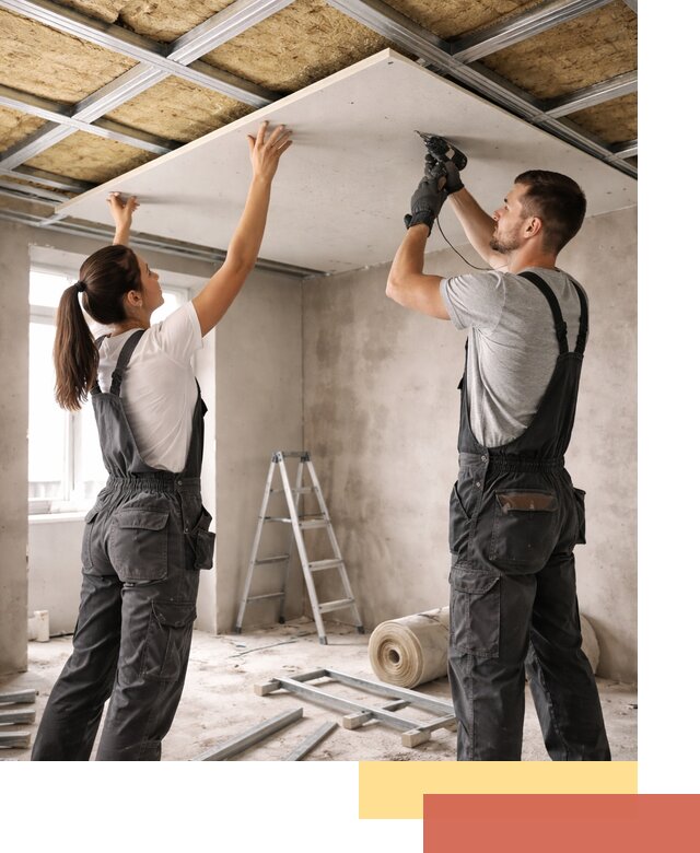 Звукоизоляция потолка из ГКЛ в Ирбите профессионально и надежно