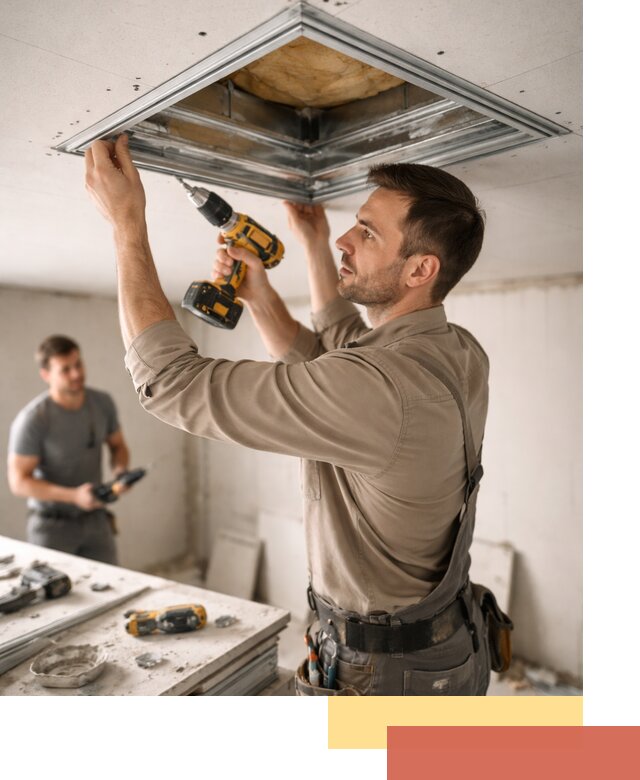 Монтаж люка в потолок из ГКЛ в Ирбите