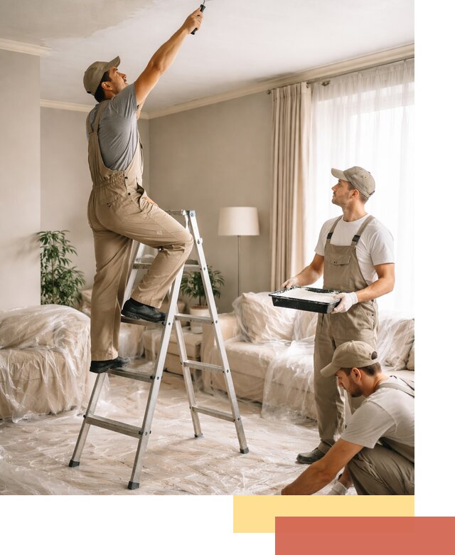 Покраска потолков акриловой краской в Ирбите качественно и быстро