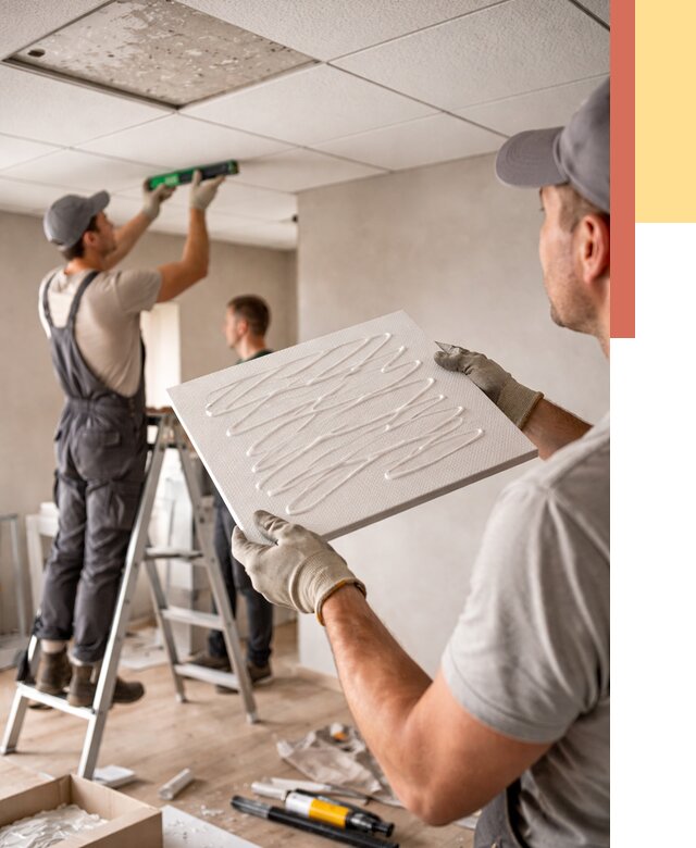 Монтаж потолочной плитки в Ирбите от 4947 руб. — быстро и недорого | ОТДЕЛОЧНИК-Рбт