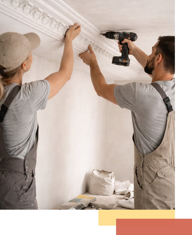 Профессиональный монтаж лепнины на потолок в Ирбите