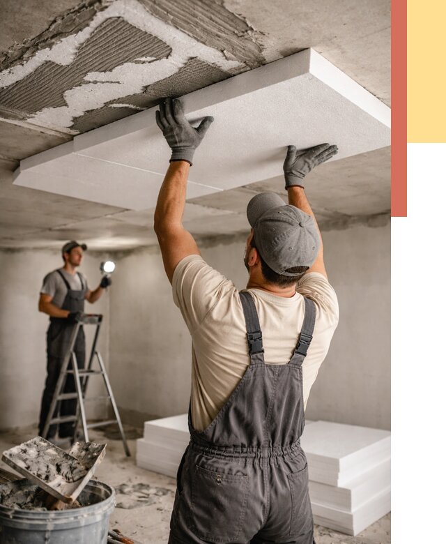 Утепление потолка пенопластом в Ирбите от 4947 руб/м2 — недорого и быстро | ОТДЕЛОЧНИК-Рбт