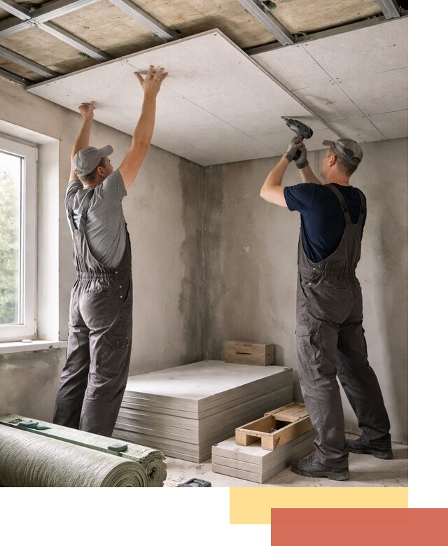 Шумоизоляция потолка панелями ЗИПС в Ирбите